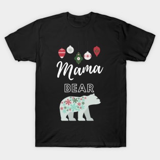 Christmas Theme Polar Mama Bear T-Shirt